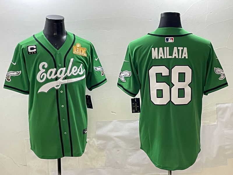 Men Philadelphia Eagles #68 Mailata Green three generations Jointly Name 2025 Nike Limited NFL Jersey style 8->philadelphia eagles->NFL Jersey